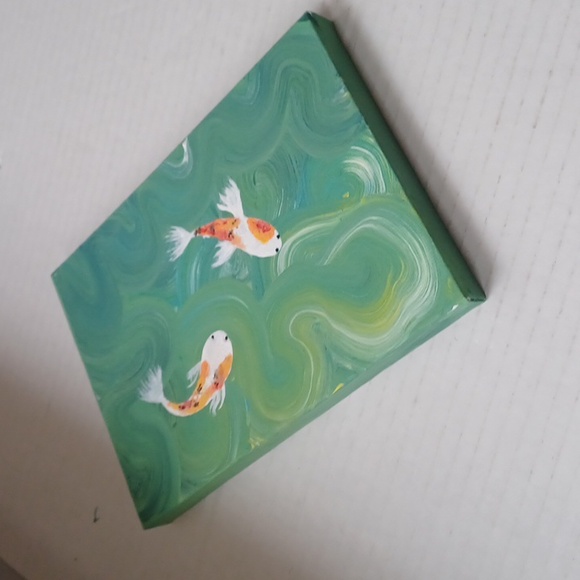 4/$80 "Goldfish" Canvas Painting - 5 in. x 7 in. Canvas - Picture 4 of 5